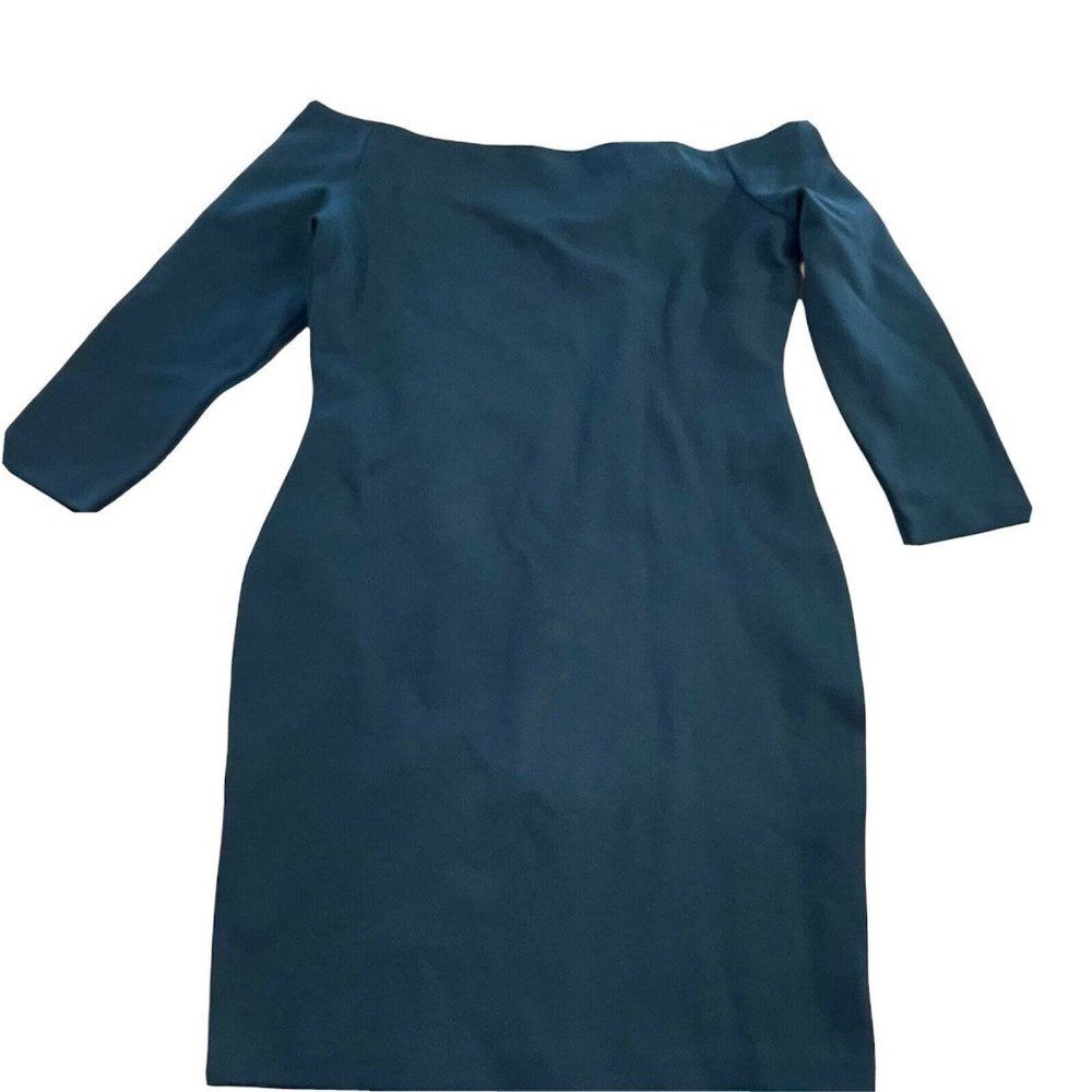 glamorous womens sz medium * Teal long sleeve Off The Shoulder Mini  dress